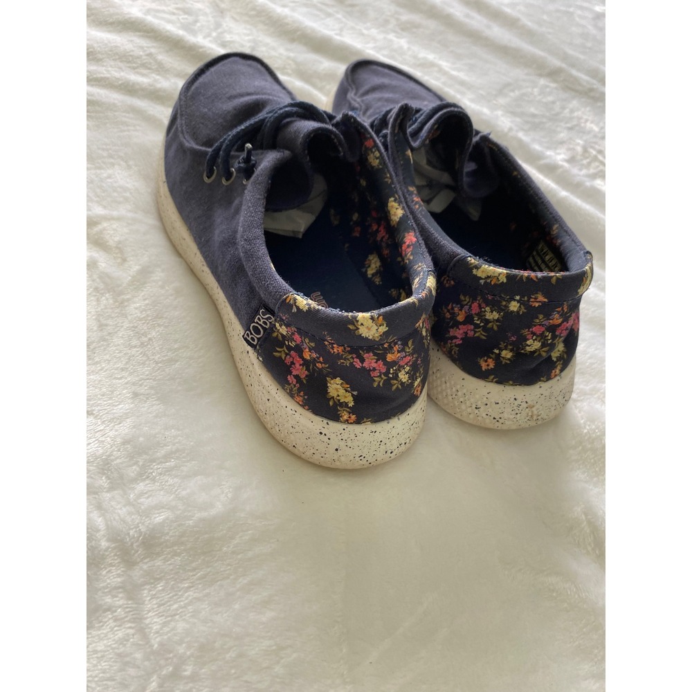 Skechers BOBS Skipper Navy Blue Floral Memory Foam, Hey Dude style, Women's 10 - Picture 2 of 4